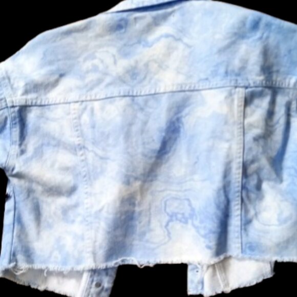 Forever 21 Tie Dye distressed crop Jacket Small Original Price $34 - Picture 3 of 3